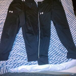 Under Armour Kids' Black Joggers with White Logo